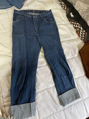 Wrangler Men's Bootcut Dark Blue Denim Jeans